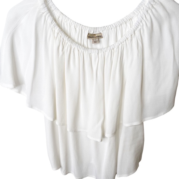 Anthropologie Holding Horses White Off Shoulder Blouse Top Small - Picture 6 of 11